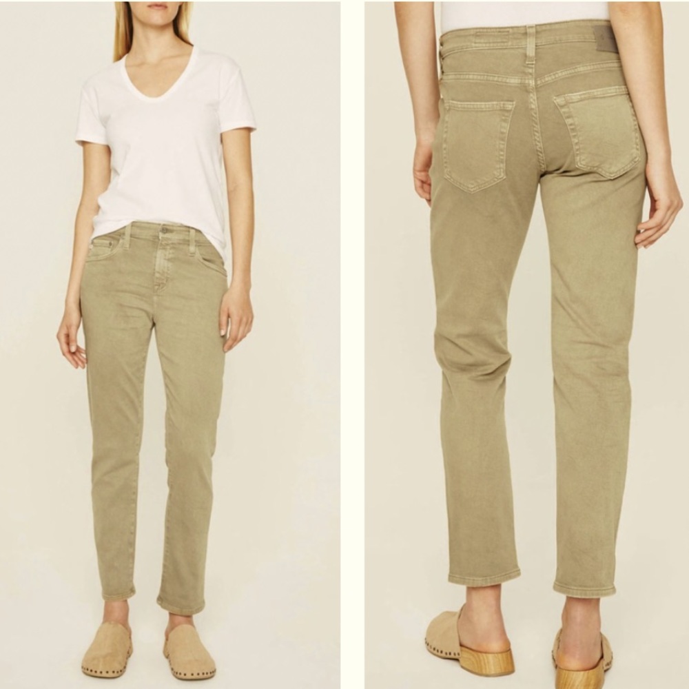 NWT Adriano Goldshmied Ex Boyfriend Slouchy Slim In Color Dried Rosemary SZ 26